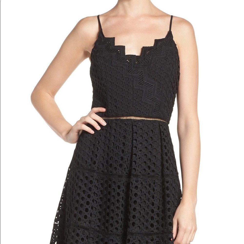 Eyelet Black Dress